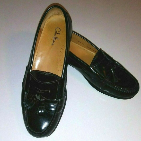 cole haan black tassel loafers